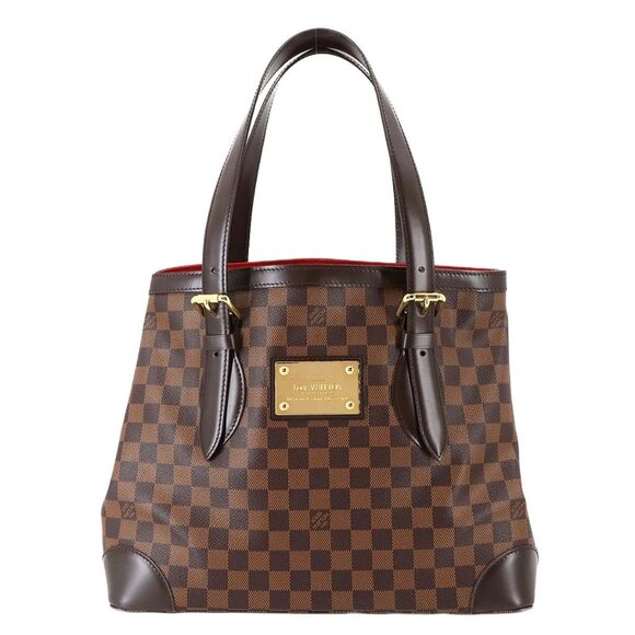 LOUIS VUITTON Damier Hampstead MM Tote Bag Ebene Brown N51204 Purse 90284975 - Picture 1 of 10